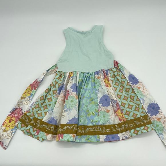 MATILDA JANE Floral Dress Girl Size 4 Sleeveless Pullover A-Line Summer Self Tie - Picture 2 of 4